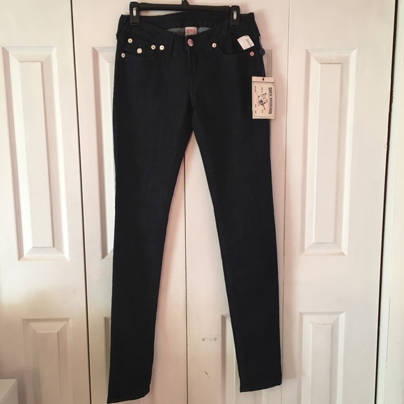 NWT {TRUE RELIGION} Skinny Flaps Jeans 28 - Picture 3 of 8
